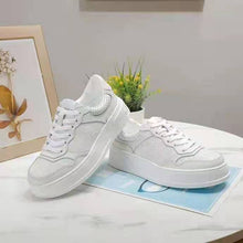 Load image into Gallery viewer, Gucci GG Unisex Gucci Jive Sneaker White GG Embossed Leather Smooth Leather