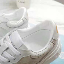 Load image into Gallery viewer, Gucci GG Unisex Gucci Jive Sneaker White GG Embossed Leather Smooth Leather