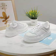 Load image into Gallery viewer, Gucci GG Unisex Gucci Jive Sneaker White GG Embossed Leather Smooth Leather