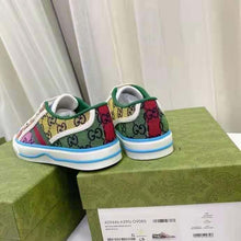 Load image into Gallery viewer, Gucci GG Unisex Gucci Tennis 1977 GG Multicolor Sneaker Green and Blue GG Canvas