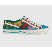 Load image into Gallery viewer, Gucci GG Unisex Gucci Tennis 1977 GG Multicolor Sneaker Green and Blue GG Canvas