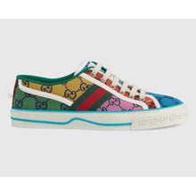 Load image into Gallery viewer, Gucci GG Unisex Gucci Tennis 1977 GG Multicolor Sneaker Green and Blue GG Canvas