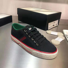 Load image into Gallery viewer, Gucci GG Unisex Gucci Tennis 1977 Sneaker Black Cotton Blue Red Web