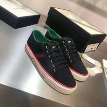 Load image into Gallery viewer, Gucci GG Unisex Gucci Tennis 1977 Sneaker Black Cotton Blue Red Web
