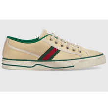 Load image into Gallery viewer, Gucci GG Unisex Gucci Tennis 1977 Sneaker Butter Cotton Green and Red Web