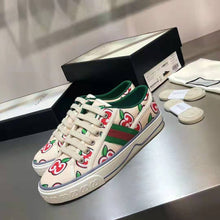 Load image into Gallery viewer, Gucci GG Unisex Gucci Tennis 1977 Sneaker GG Apple Print Ivory Canvas