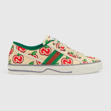 Load image into Gallery viewer, Gucci GG Unisex Gucci Tennis 1977 Sneaker GG Apple Print Ivory Canvas
