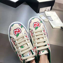 Load image into Gallery viewer, Gucci GG Unisex Gucci Tennis 1977 Sneaker GG Apple Print Ivory Canvas