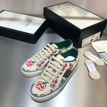 Load image into Gallery viewer, Gucci GG Unisex Gucci Tennis 1977 Sneaker GG Apple Print Ivory Canvas