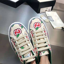 Load image into Gallery viewer, Gucci GG Unisex Gucci Tennis 1977 Sneaker GG Apple Print Ivory Canvas
