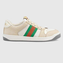 Load image into Gallery viewer, Gucci GG Unisex Screener Leather Sneaker Off-White Leather White Nylon