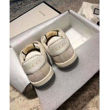 Load image into Gallery viewer, Gucci GG Unisex Screener Leather Sneaker Off-White Leather White Nylon