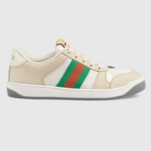 Load image into Gallery viewer, Gucci GG Unisex Screener Leather Sneaker Off-White Leather White Nylon