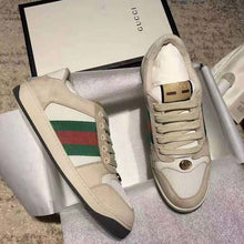 Load image into Gallery viewer, Gucci GG Unisex Screener Leather Sneaker Off-White Leather White Nylon
