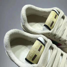 Load image into Gallery viewer, Gucci GG Unisex Screener Sneaker with Web Cream Scrap Less Leather-Beige