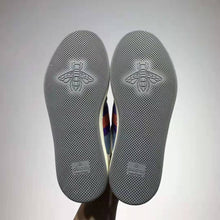 Load image into Gallery viewer, Gucci GG Unisex Screener Sneaker with Web Ivory Scrap Less Leather-Blue