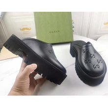 Load image into Gallery viewer, Gucci GG Unisex Slip On Sandal Black Double G Rubber Outsole