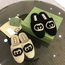 Load image into Gallery viewer, Gucci GG Unisex Slipper with Interlocking G Light Brown Interlocking G Merino Wool