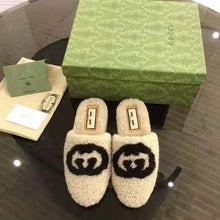 Load image into Gallery viewer, Gucci GG Unisex Slipper with Interlocking G Light Brown Interlocking G Merino Wool