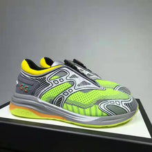 Load image into Gallery viewer, Gucci GG Unisex Ultrapace R Sneaker Knit Fabric Interlocking Double G 3 cm Heel-Lime