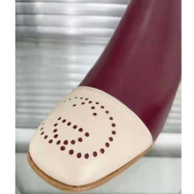 Load image into Gallery viewer, Gucci GG Women Ankle Boot with Interlocking G Maroon Leather 9 cm Heel