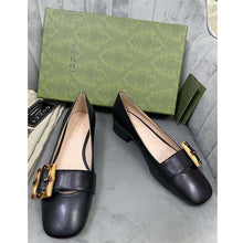 Load image into Gallery viewer, Gucci GG Women Ballet Flat with Bamboo Buckle Black Leather