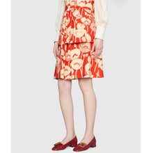Load image into Gallery viewer, Gucci GG Women Ballet Flat with Bamboo Buckle Dark Red Leather