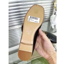 Load image into Gallery viewer, Gucci GG Women Ballet Flat with Interlocking G Black Leather 1 cm Heel