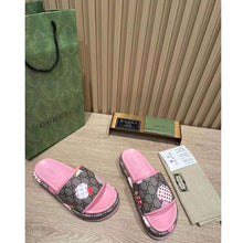 Load image into Gallery viewer, Gucci GG Women Gucci Les Pommes Sandal Beige and Ebony GG Supreme Canvas
