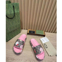 Load image into Gallery viewer, Gucci GG Women Gucci Les Pommes Sandal Beige and Ebony GG Supreme Canvas