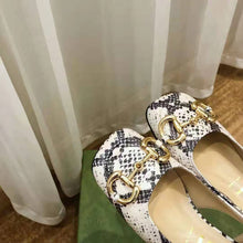Load image into Gallery viewer, Gucci GG Women Mid-Heel Slingback with Horsebit Python Print Leather