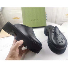 Load image into Gallery viewer, Gucci GG Women Platform Perforated G Sandal Black Perforated GG Rubber