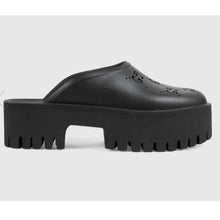 Load image into Gallery viewer, Gucci GG Women Platform Perforated G Sandal Black Perforated GG Rubber