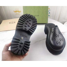 Load image into Gallery viewer, Gucci GG Women Platform Perforated G Sandal Black Perforated GG Rubber