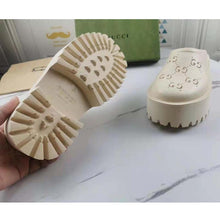 Load image into Gallery viewer, Gucci GG Women Platform Perforated G Sandal White Perforated GG Rubber