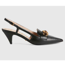 Load image into Gallery viewer, Gucci GG Women Pump with Bamboo Horsebit Black Leather