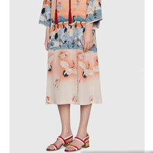 Load image into Gallery viewer, Gucci GG Women Sandal with Chain-Shaped Heel Hibscus Red Leather with Pastel Pink