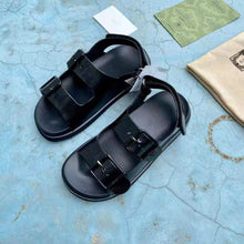 Load image into Gallery viewer, Gucci GG Women Sandal with Mini Double G Black Rubber