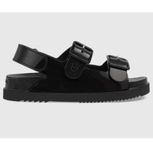Load image into Gallery viewer, Gucci GG Women Sandal with Mini Double G Black Rubber
