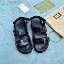 Load image into Gallery viewer, Gucci GG Women Sandal with Mini Double G Black Rubber