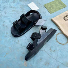 Load image into Gallery viewer, Gucci GG Women Sandal with Mini Double G Black Rubber