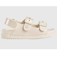 Load image into Gallery viewer, Gucci GG Women Sandal with Mini Double G Off-White Rubber