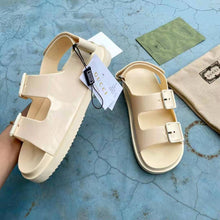 Load image into Gallery viewer, Gucci GG Women Sandal with Mini Double G Off-White Rubber