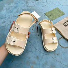 Load image into Gallery viewer, Gucci GG Women Sandal with Mini Double G Off-White Rubber