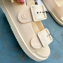 Load image into Gallery viewer, Gucci GG Women Sandal with Mini Double G Off-White Rubber