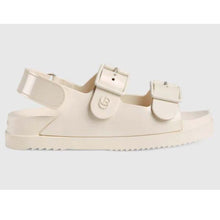 Load image into Gallery viewer, Gucci GG Women Sandal with Mini Double G Off-White Rubber