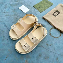 Load image into Gallery viewer, Gucci GG Women Sandal with Mini Double G Off-White Rubber