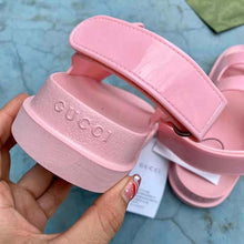 Load image into Gallery viewer, Gucci GG Women Sandal with Mini Double G Pink Rubber