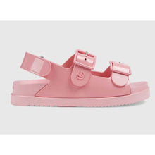 Load image into Gallery viewer, Gucci GG Women Sandal with Mini Double G Pink Rubber