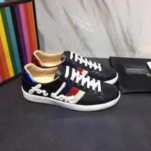 Load image into Gallery viewer, Gucci Men Ace Embroidered Sneaker Shoes in Leather with Sylvie Web-Black